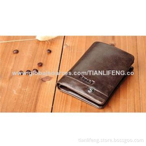 Leather wallets for business man, vertical section